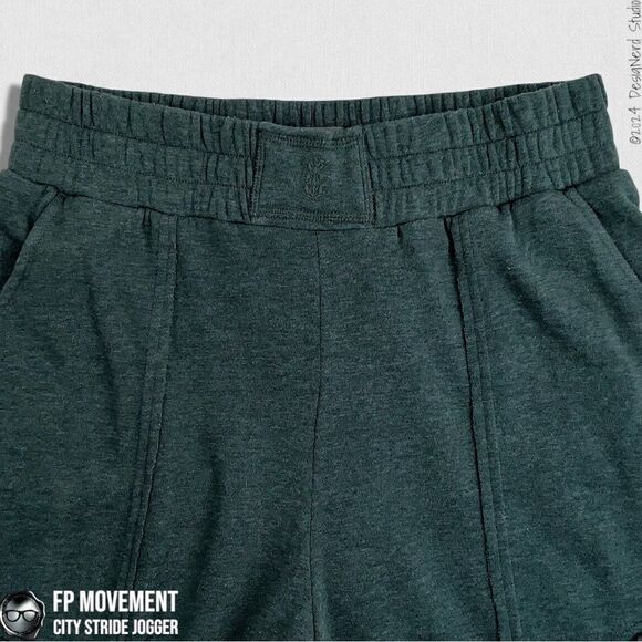 FP MOVEMENT CITY STRIDE JOGGER IN PINE OVERSIZED SWEATPANTS SMALL DARK GREEN - Picture 3 of 14